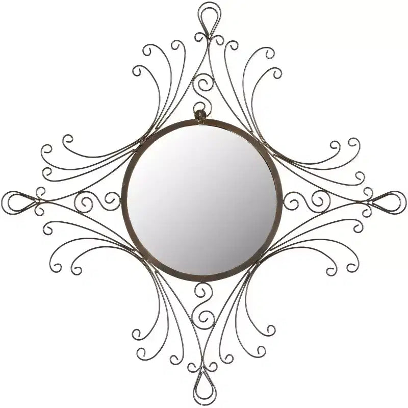 Maltese Mirror - 28.3 x 31.5 - MIR3009 - Rustic Brown - Safavieh