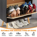 Meuble à chaussures GustoWave avec tiroirs basculants - Organisateur ventilé et anti-odeurs pour 15-20 paires de chaussures, armoire à chaussures anti-basculement