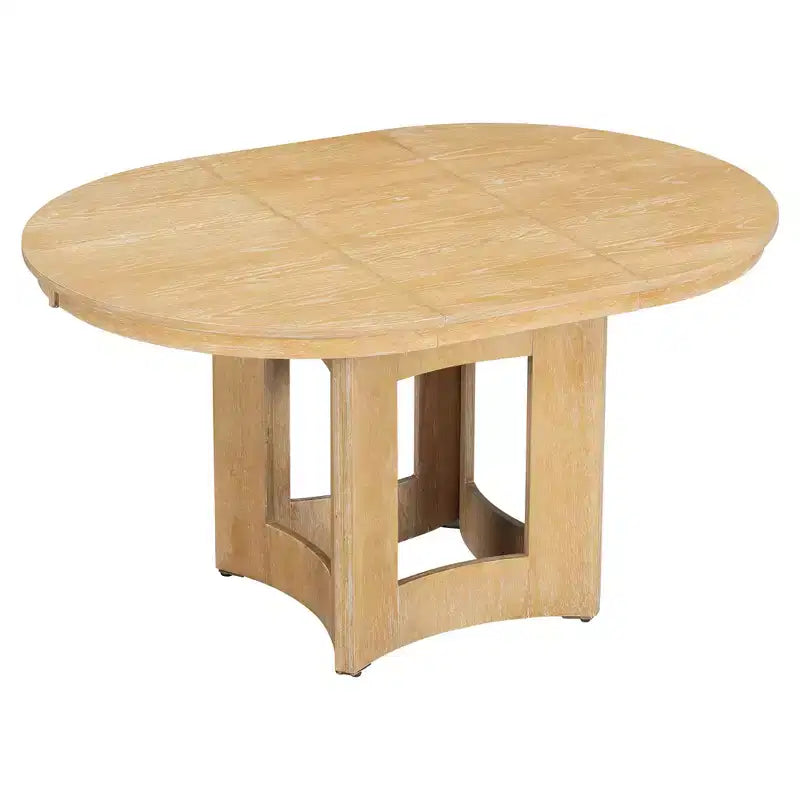 Ensemble de salle à manger rond extensible Whisen Farmhouse avec 4 chaises