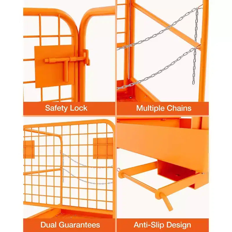 Nacelle de sécurité pour chariot élévateur, panier de travail pour chariot élévateur - Plate-forme de travail robuste de 91x91 cm, capacité de 544 kg pour travaux aériens