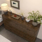 Commode de rangement rustique Famapy à 9 tiroirs, compartiments, construction robuste, tiroirs spacieux
