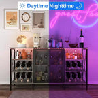 Range-Bouteilles Multifonctionnel - Rangement de Bouteilles Compact, Idéal pour la Décoration et l'Organisation du Bar, de la Cuisine et de la Salle à Manger