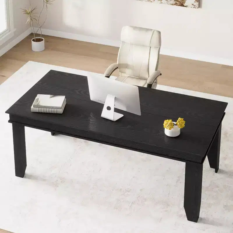 Table de salle à manger extensible pour 6 à 10 personnes, 160-220 cm, de style rustique avec cadre en bois robuste, grande table rectangulaire pour salle à manger.