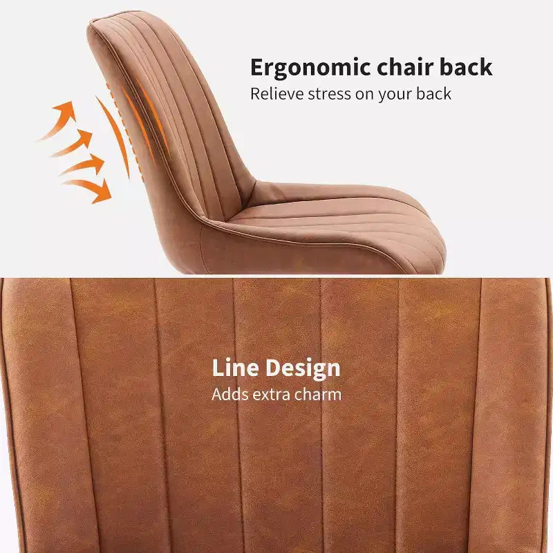 Ensemble de 2 chaises de salle à manger, similicuir, convenant à la cuisine et à la salle à manger, chaises confortables à pieds métalliques modernes, chaise d'appoint rembourrée