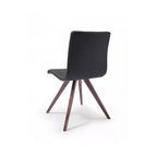 HomeStock Chaise de salle à manger en similicuir noir de 37 po, ensemble de 1, pour un choix chic, une décoration moderne et une expérience culinaire élégante