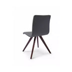 HomeStock Chaise de salle à manger en similicuir noir de 37 po, ensemble de 1, pour un choix chic, une décoration moderne et une expérience culinaire élégante