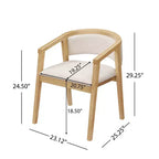 Chaises de salle à manger Christopher Knight Home Emilia Mid-Century Modern en tissu bouclé avec accoudoirs en U (Lot de 2)