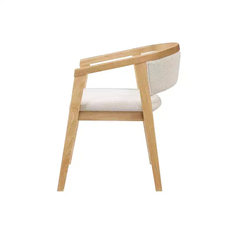 Chaises de salle à manger Christopher Knight Home Emilia Mid-Century Modern en tissu bouclé avec accoudoirs en U (Lot de 2)
