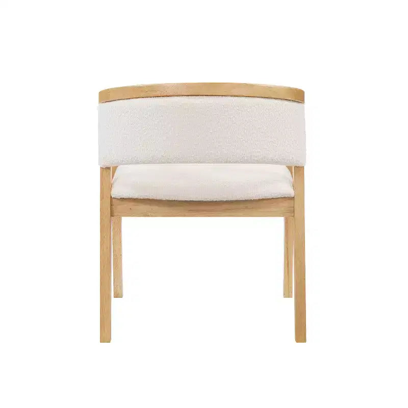 Chaises de salle à manger Christopher Knight Home Emilia Mid-Century Modern en tissu bouclé avec accoudoirs en U (Lot de 2)