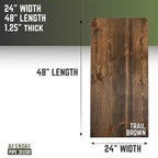 Plateau de table de bureau en bois massif marron RESTORE Trail par Pipe Decor