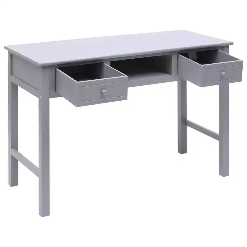 Bureau Gris Bois de paulownia, Bois de peuplier Bureau moyen Rectangulaire