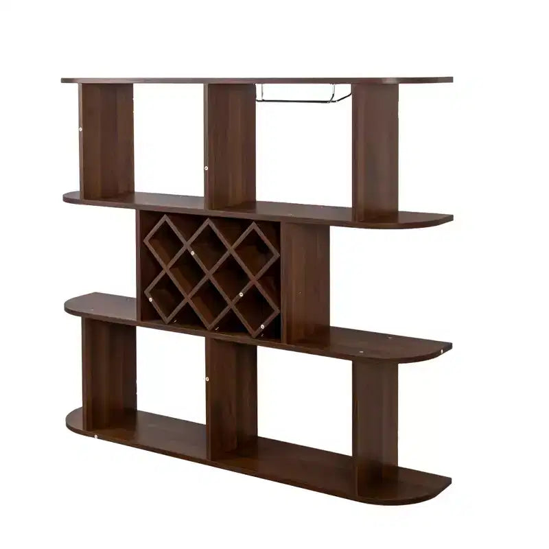 Étagère à vin murale CuisinSmart, étagère de bar suspendue à 3 niveaux grande capacité, porte-verres à vin, étagère de présentation pour bouteilles de vin, pour la décoration de la cuisine ou de la salle à manger