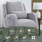 Vatros Chaise d'appoint moderne Fauteuil de salon à dossier haut Fauteuils Chaise à bascule