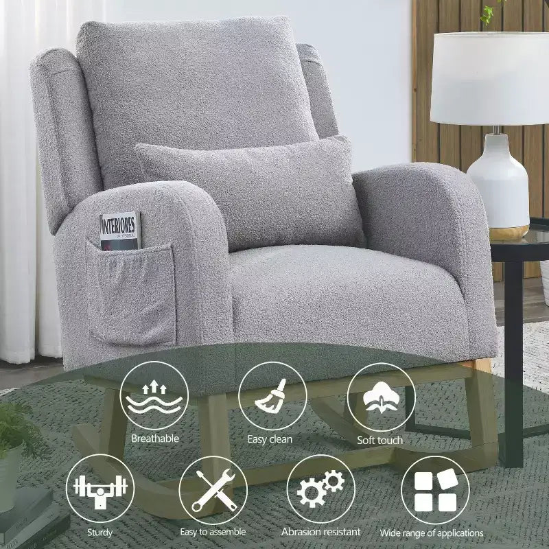 Vatros Chaise d'appoint moderne Fauteuil de salon à dossier haut Fauteuils Chaise à bascule