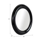 Miroir Mural Rond Moderne, Cadre en Métal, Accent Décoratif Contemporain, Design en Fer Élégant pour Salon, Chambre, Salle de Bain ou Bureau - 36