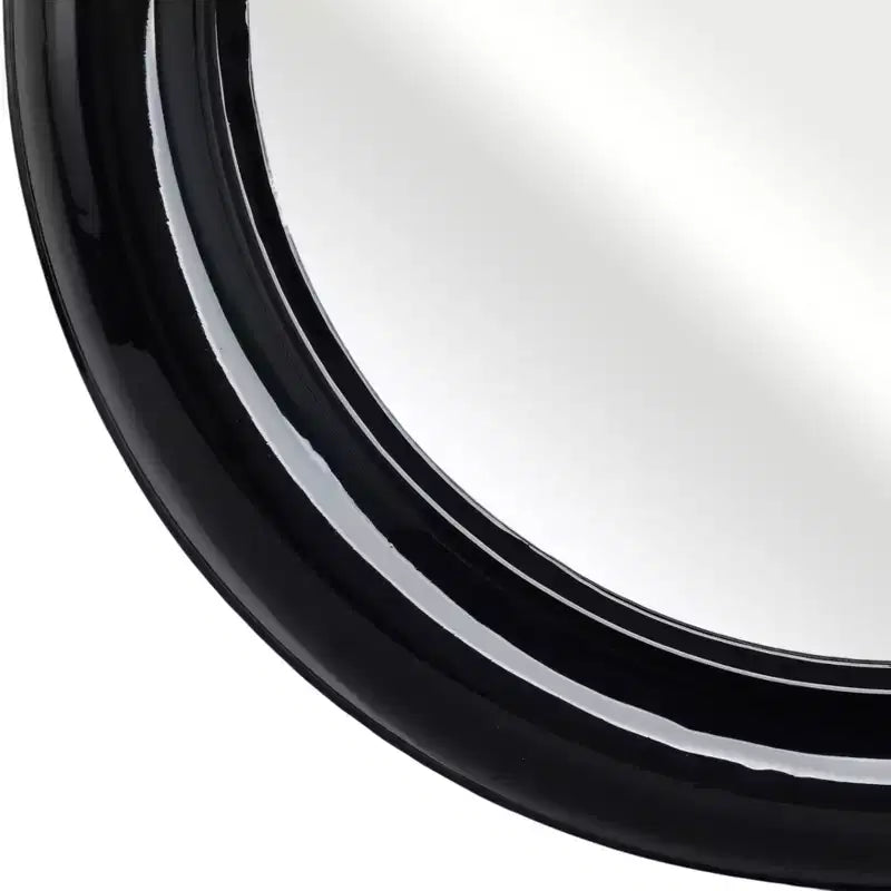 Miroir Mural Rond Moderne, Cadre en Métal, Accent Décoratif Contemporain, Design en Fer Élégant pour Salon, Chambre, Salle de Bain ou Bureau - 36