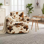 Fauteuil pivotant Merax 360° avec dossier capitonné et double coussin moelleux