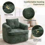 Fauteuil pivotant Merax 360° avec dossier capitonné et double coussin moelleux