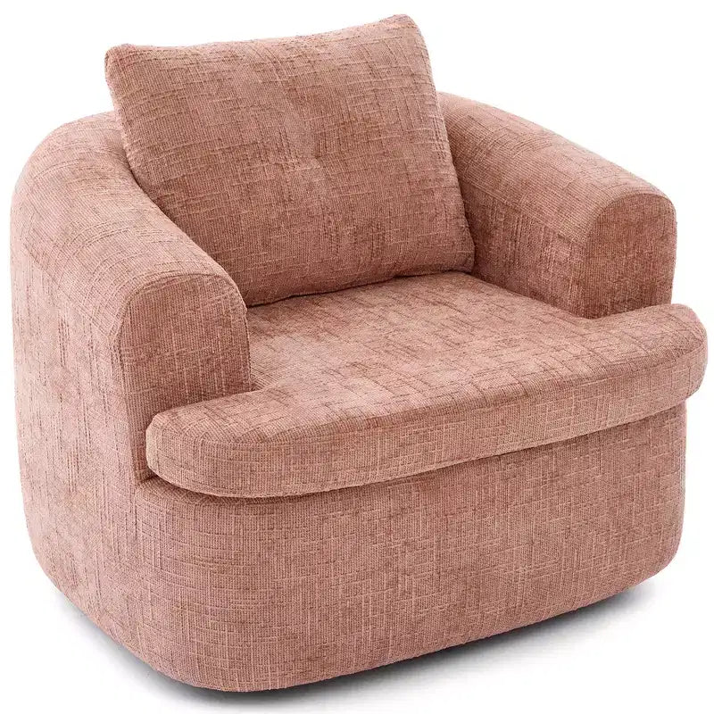 Fauteuil pivotant Merax 360° avec dossier capitonné et double coussin moelleux