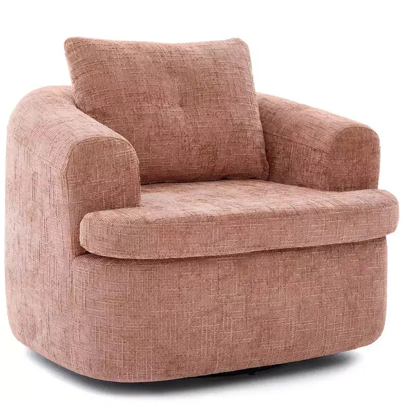 Fauteuil pivotant Merax 360° avec dossier capitonné et double coussin moelleux