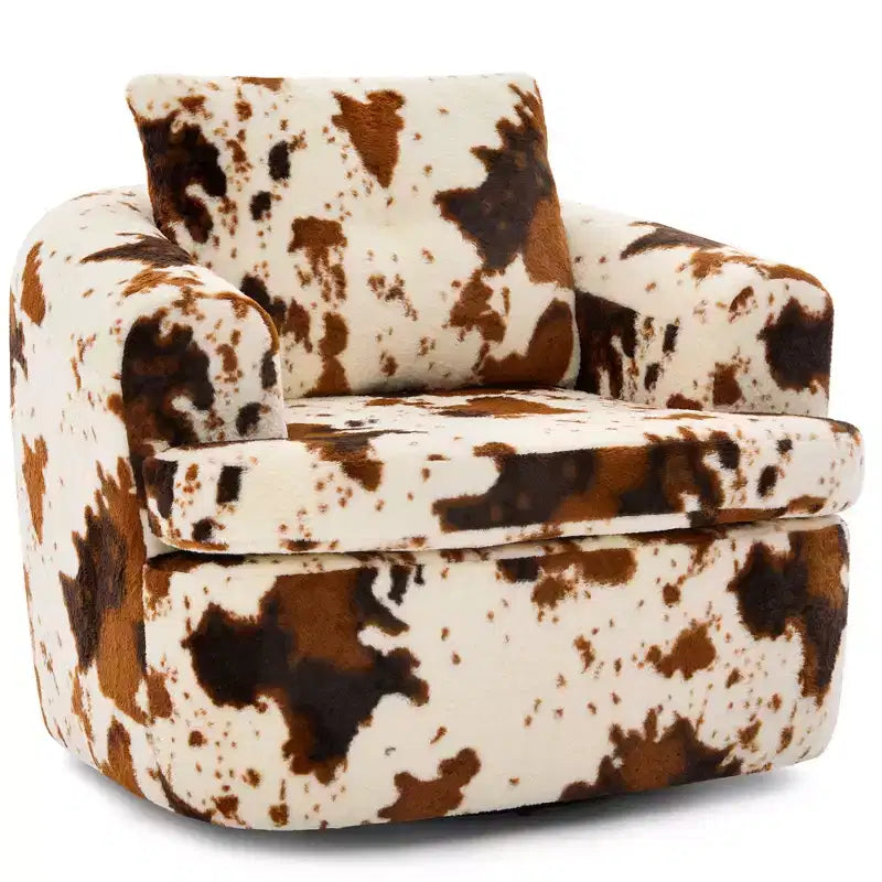 Fauteuil pivotant Merax 360° avec dossier capitonné et double coussin moelleux