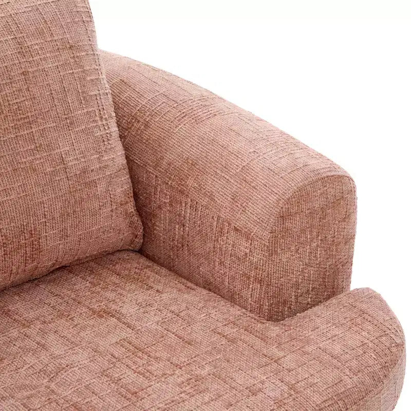 Fauteuil pivotant Merax 360° avec dossier capitonné et double coussin moelleux