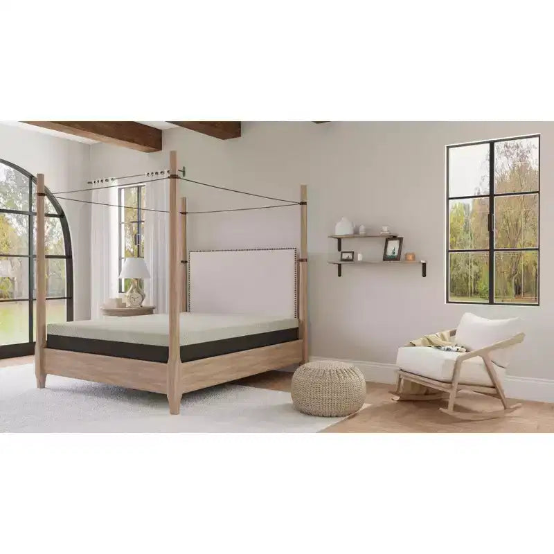 Matelas en mousse à mémoire de forme au gel Okak, matelas en boîte avec housse antimicrobienne, matelas respirant en mousse à cellules ouvertes pour la maison