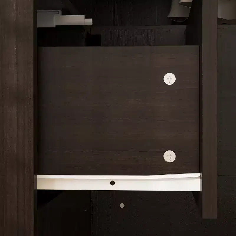 Famapy Armoire d'angle moderne avec deux tringles de suspension et tiroirs, construction robuste, solution de rangement peu encombrante pour chambre à coucher et au-delà