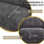 Dyonery 158 Grand canapé modulable sectionnel, tissu CHENILLE avec assise profonde, assemblage sans outil