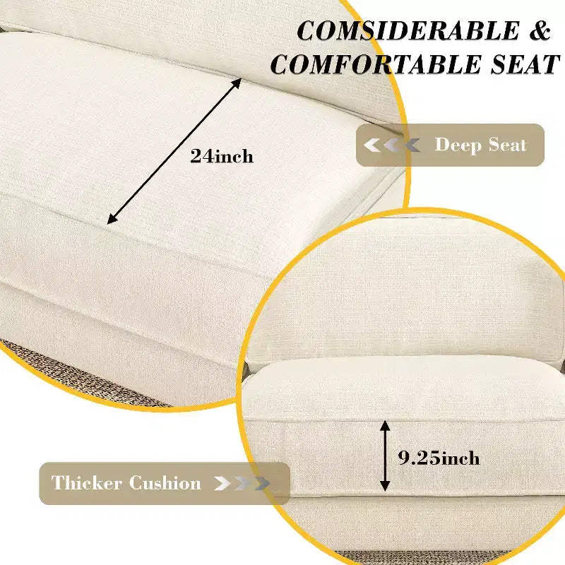 Dyonery 158 Grand canapé modulable sectionnel, tissu CHENILLE avec assise profonde, assemblage sans outil