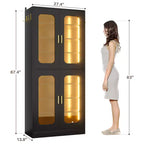 Meuble à chaussures Besiost avec lumière LED, organisateur de chaussures pour placard avec étagères réglables
