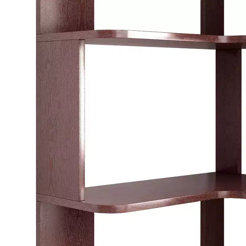 Homy Casa Étagère d'angle 6 niveaux en bois manufacturé, design d'angle peu encombrant pour salon, chambre et bureau