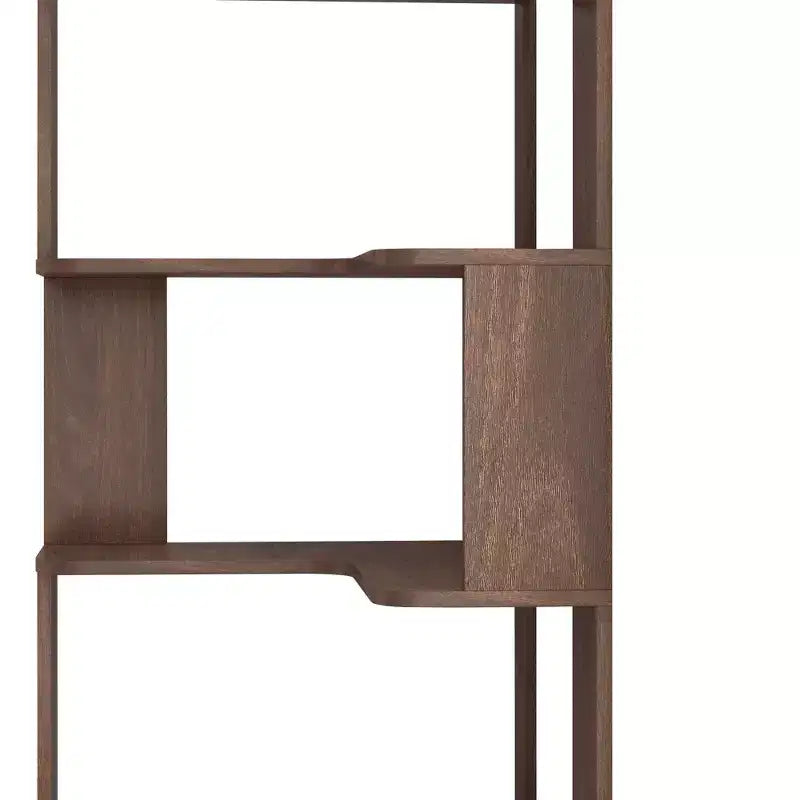 Homy Casa Étagère d'angle 6 niveaux en bois manufacturé, design d'angle peu encombrant pour salon, chambre et bureau