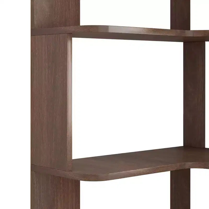 Homy Casa Étagère d'angle 6 niveaux en bois manufacturé, design d'angle peu encombrant pour salon, chambre et bureau