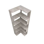 Homy Casa Étagère d'angle 6 niveaux en bois manufacturé, design d'angle peu encombrant pour salon, chambre et bureau