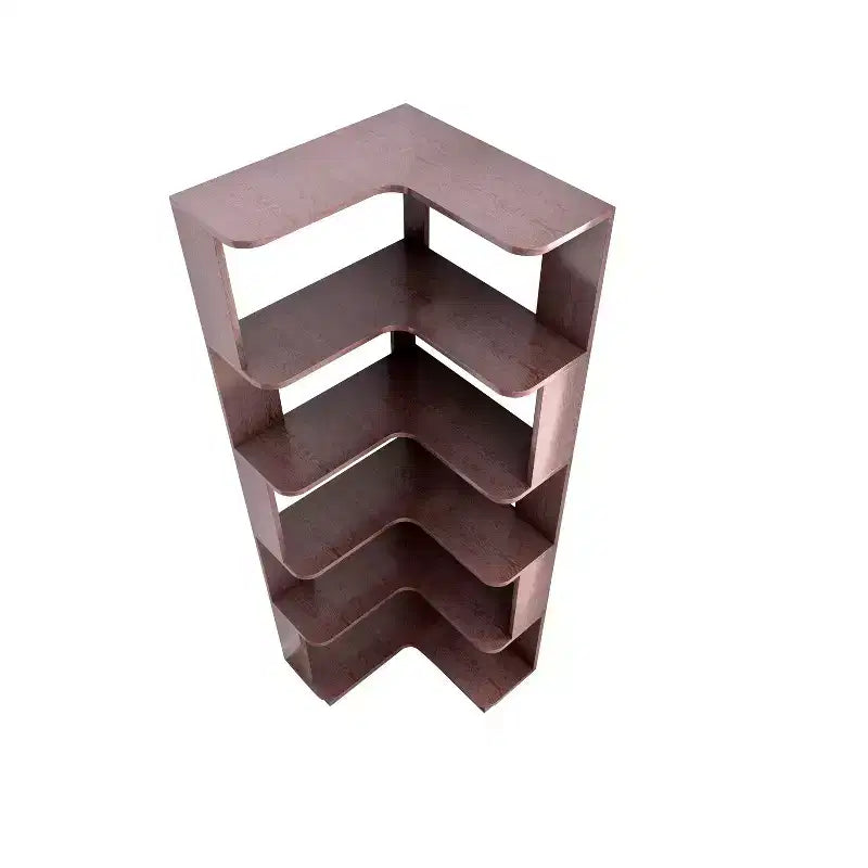 Homy Casa Étagère d'angle 6 niveaux en bois manufacturé, design d'angle peu encombrant pour salon, chambre et bureau
