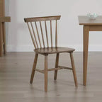 Royal Hampton Side Dining Chair Set of 2, Spindle Back, Tapered Legs, Walnut Wood
