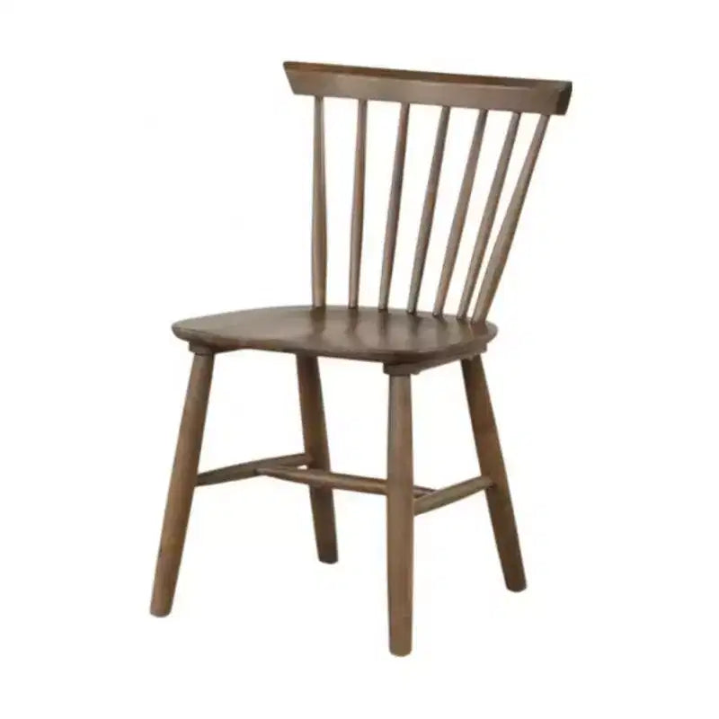 Lot de 2 chaises de salle à manger Royal Hampton, dossier à barreaux, pieds fuselés, bois de noyer