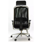 Chaise de bureau HomeStock en similicuir gris, hauteur réglable 52,75 po, avec inclinaison réglable