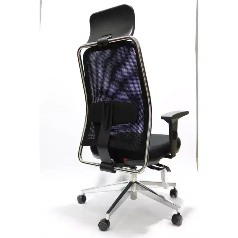 Chaise de bureau HomeStock en similicuir gris, hauteur réglable 52,75 po, avec inclinaison réglable