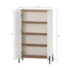 Meuble de rangement GDFStudio Biorn 31,5 avec porte en verre trempé moderne et plateau de rangement