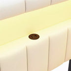 Lit de repos rembourré jumeau avec 2 tiroirs, cadre de lit de repos avec rangement, tête de lit en L, ports USB et LED
