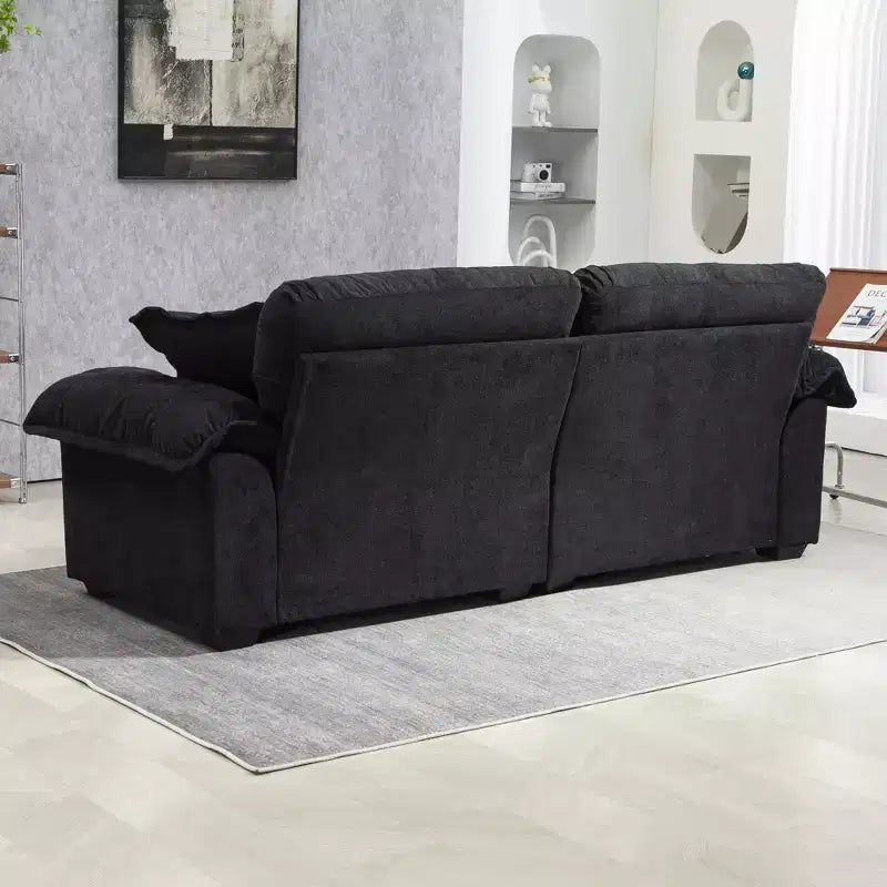 Canapé deux places large EHMKNP de 213 cm avec coussins d'assise profonds pour salon, appartement