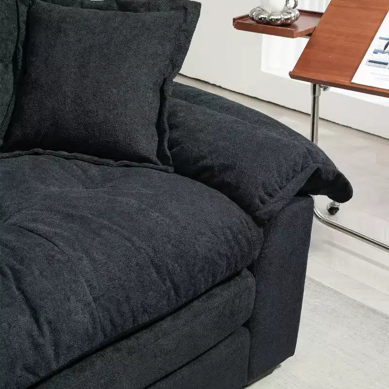 Canapé deux places large EHMKNP de 213 cm avec coussins d'assise profonds pour salon, appartement