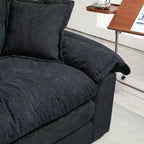 Canapé deux places large EHMKNP de 213 cm avec coussins d'assise profonds pour salon, appartement