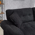 Canapé deux places large EHMKNP de 213 cm avec coussins d'assise profonds pour salon, appartement