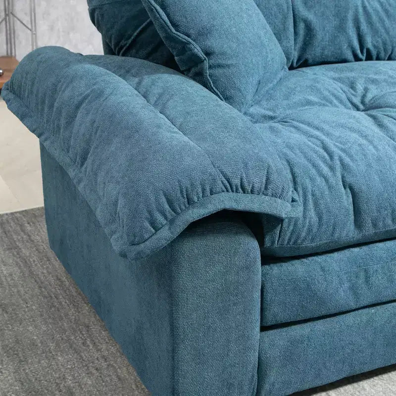 Canapé deux places large EHMKNP de 213 cm avec coussins d'assise profonds pour salon, appartement