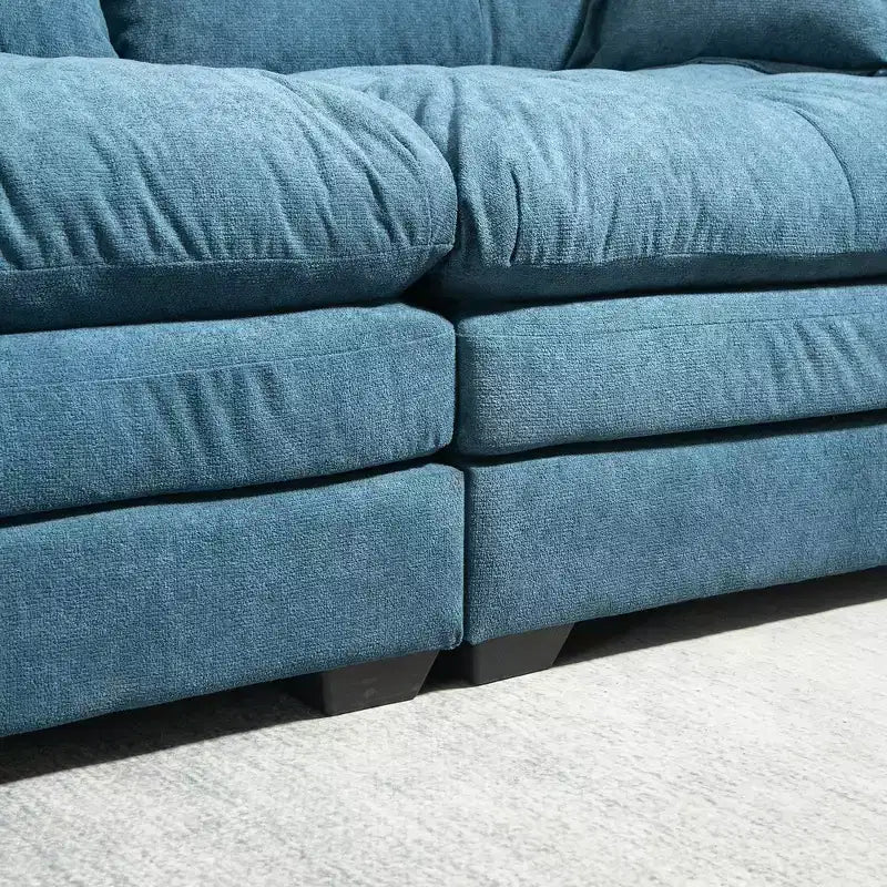 Canapé deux places large EHMKNP de 213 cm avec coussins d'assise profonds pour salon, appartement