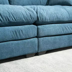 Canapé deux places large EHMKNP de 213 cm avec coussins d'assise profonds pour salon, appartement