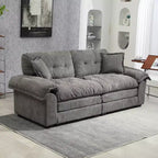 Canapé deux places large EHMKNP de 213 cm avec coussins d'assise profonds pour salon, appartement